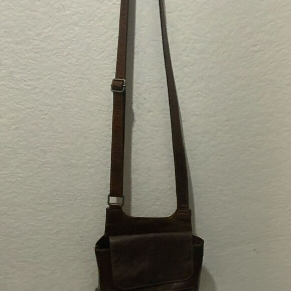 Jack Georges Handbags - Jack Georges Voyager Leather Crossbody Brown Boho Cottage Embossed Floral